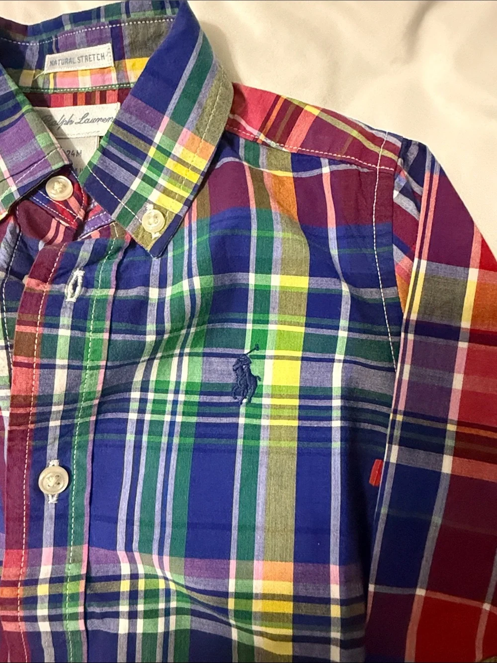 Ralph Lauren Kids Bright Multicolor Plaid Button-Down Shirt